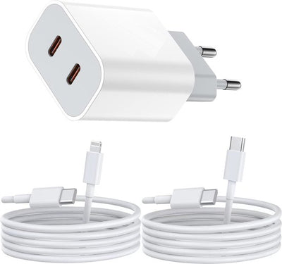 Dual Oplader USB-C - IPhone/ Android